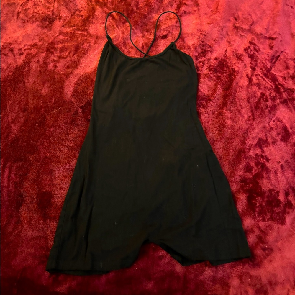 SHEIN Black Chemise Intimates Sleepwear